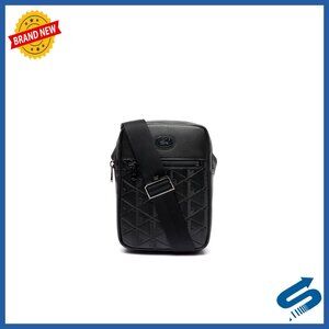 Men's Leather Camera Bag with Adjustable Strap and Multiple Pockets